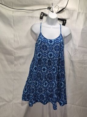 Mossimo Supply Co. Medium Blue Paisley Print Sundress